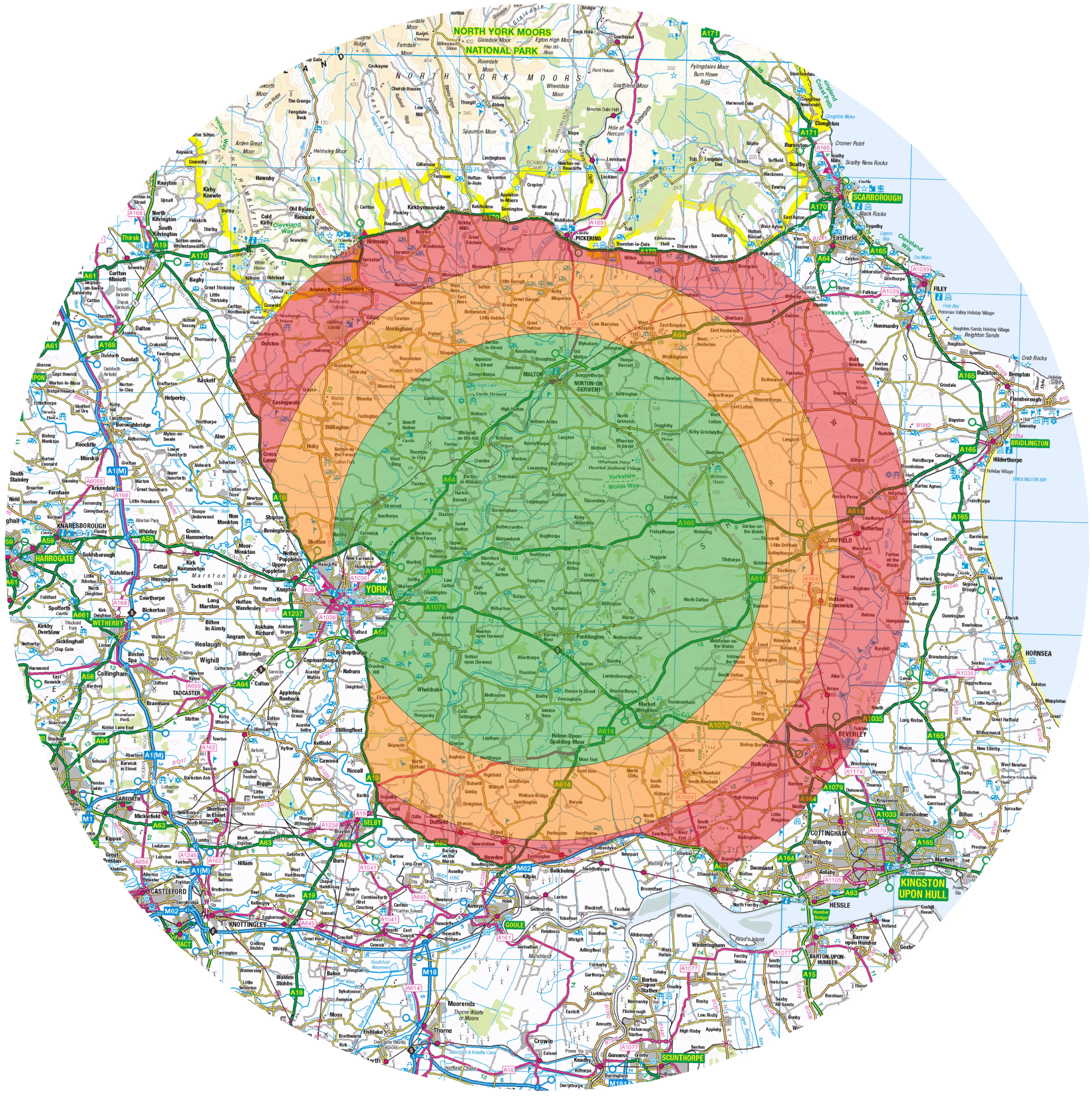 Garrowby Firewoord Delivery Map
